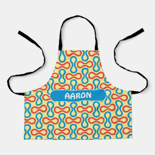 Tablier Double Motif bleu crème bulle