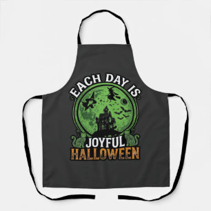 Tablier Double Toil Trouble Sorcière Citrouille Halloween 