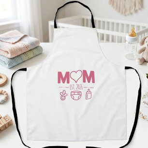 Tablier Douce Maman Rose Année Bébé Symboles Conception