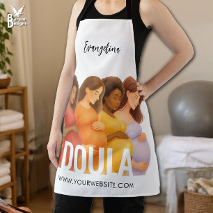 Tablier DOULA de protection personnalisée à l'aquarelle
