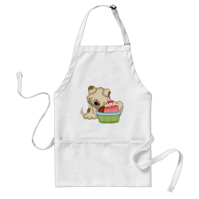 Tablier doux de festin de chiot de petit gâteau (Devant)