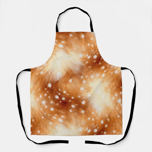 Tablier Doux Fourrure Faon Bois Cosy (Recto)