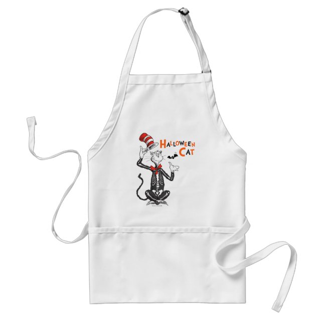 Tablier Dr. Seuss | Chat Chapeauté Halloween (Devant)
