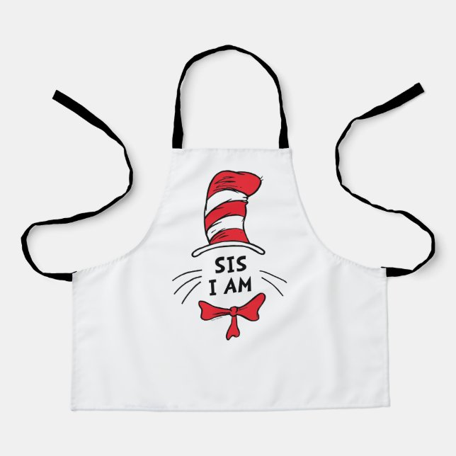 Tablier Dr Seuss | Chat dans le Casquette - Sis I am (Recto)