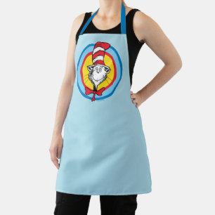 Tablier Dr. Seuss   Graphisme de tête de chat dans le chap