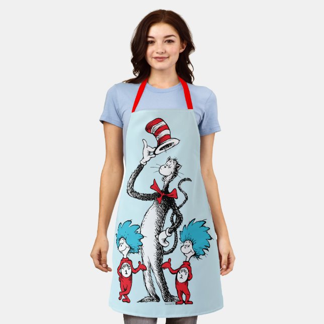 Tablier Dr. Seuss | Le Chat dans le Chapeau, Chose Un et C (Porté)