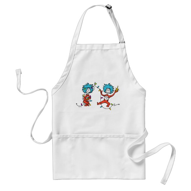 Tablier Dr. Seuss | Le Grinch | Chose 1 et Chose 2 en trai (Devant)