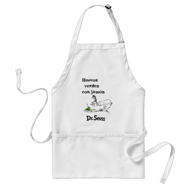 Tablier Dr. Seuss Œufs verts et jambon espagnol (Devant)