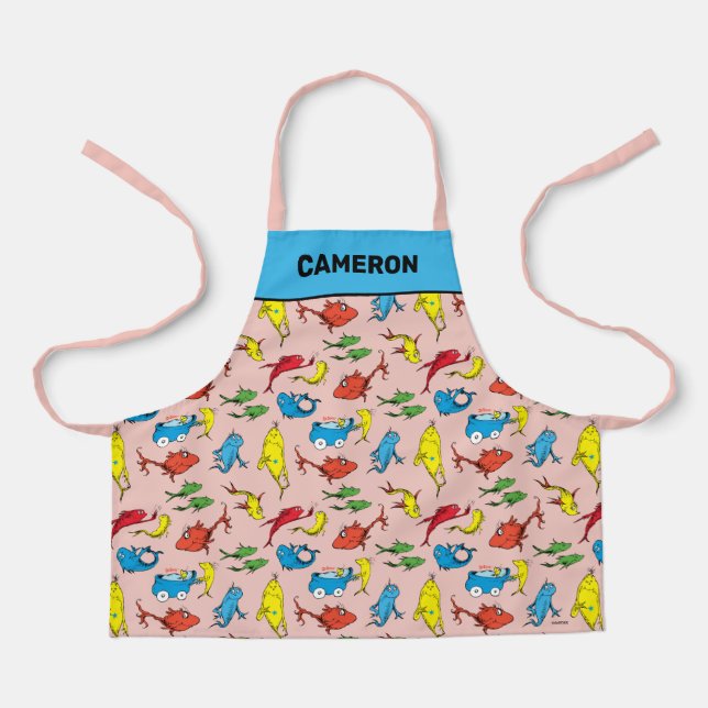 Tablier Dr. Seuss | Un Poisson Deux Poissons Motif (Recto)