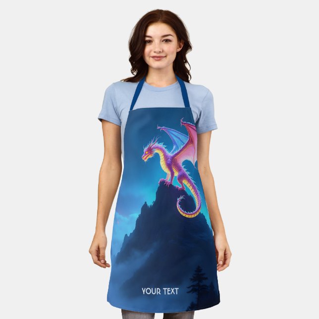 Tablier Dragon Fantastique Mignon Enveloppé De Brume (Porté)