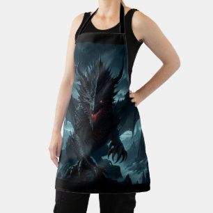 Tablier Dragon sombre et médiéval