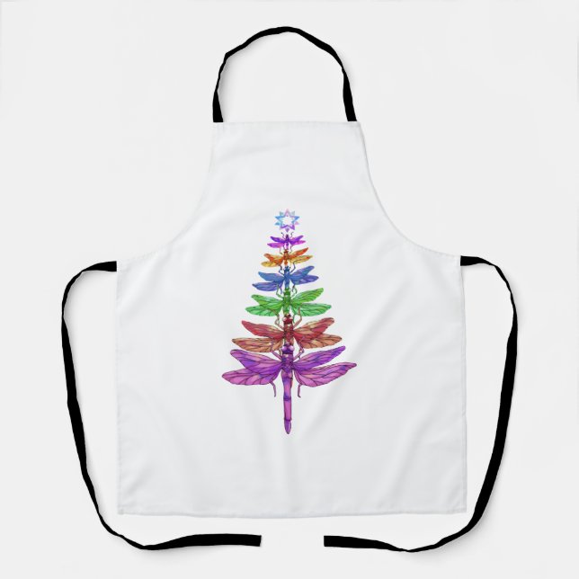 Tablier Dragonfly Christmas Tree Chemise Insect Lover Xmas (Recto)