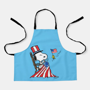 Tablier Drapeau 4 juillet à coudre Snoopy