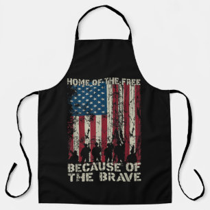 Tablier Drapeau À La Maison De La Liberté À Cause Du Brave
