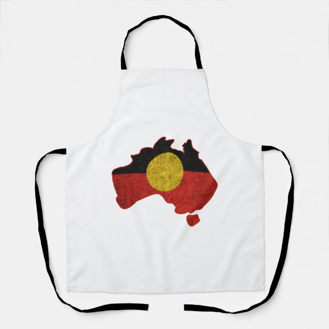 Tablier Drapeau aborigène en détresse  (Recto)