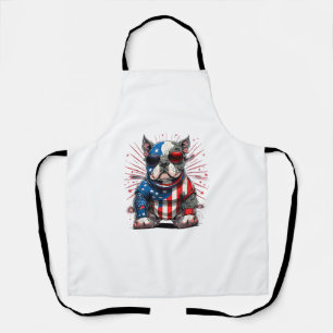Tablier Drapeau américain 4 juillet Patriotic American Bul
