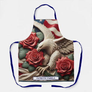 Tablier Drapeau américain Aigle chauve patriotique