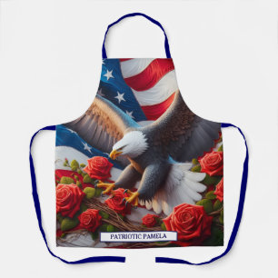 Tablier Drapeau américain Aigle chauve patriotique