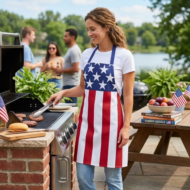 Tablier Drapeau américain étoiles et bandes (American Flag Stars and Stripes Apron)