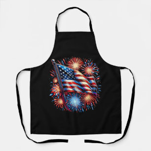 Tablier Drapeau américain Feux d'artifice Patriotique