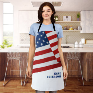 Tablier Drapeau américain Insigne Pop Art