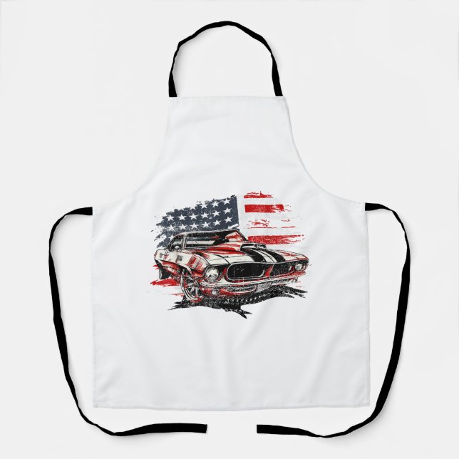Tablier Drapeau Américain Patriotique  (Recto)