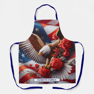 Tablier Drapeau Américain Patriotique Aigle Chauve