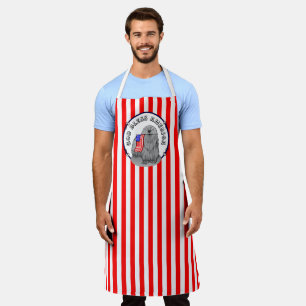 Tablier Drapeau américain patriotique USA Puli Dog (gris)