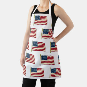 Tablier Drapeau américain patriotique vintage, Quatre juil