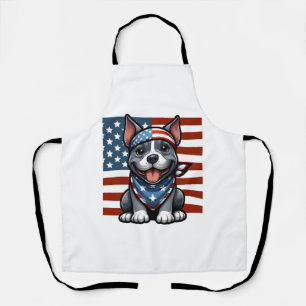 Tablier Drapeau américain Pitbulte patriotique 4 juillet b