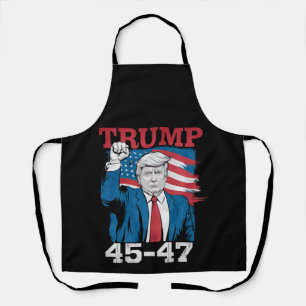 Tablier Drapeau américain Trump 45 47 Vintage Rétro USA