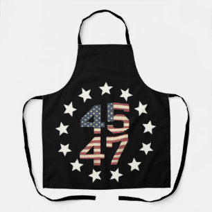 Tablier Drapeau américain vintage Trump 45 47 étoiles USA