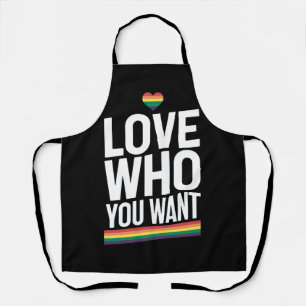 Tablier Drapeau arc-en-ciel de la fierté gay LGBTQ Amour q