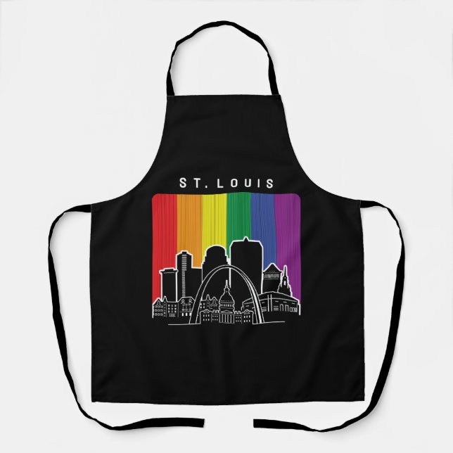 Tablier Drapeau arc-en-ciel de St. Louis Missouri Pride LG (Recto)