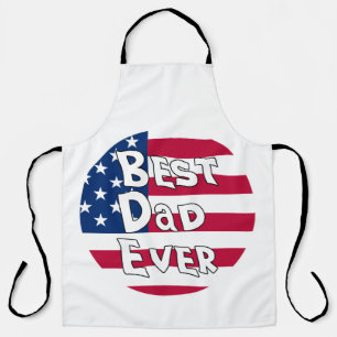 Tablier Drapeau Best Papa Ever USA