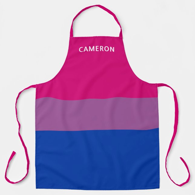 Tablier Drapeau bisexuel Monogramme (Recto)