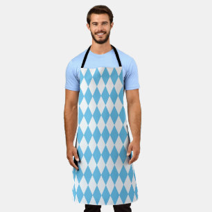 Tablier Drapeau bleu et blanc Bavière Rhombus Motif