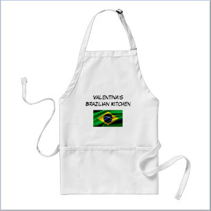 Tablier Drapeau brésilien personnalisé bleu vert et jaune