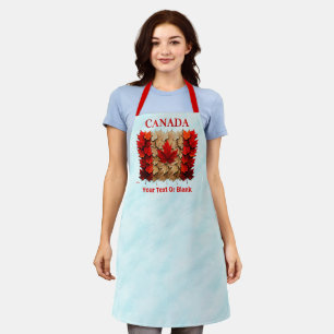 Tablier Drapeau canadien de la feuille d'érable d'automne