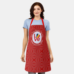 Tablier Drapeau Chad Red LOVE Personnalisé