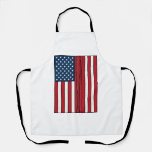 Tablier Drapeau de baseball en détresse Conception vectori