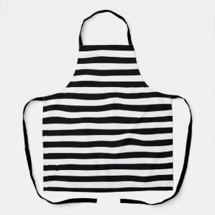 Tablier drapeau de Cornouailles rayures noir blanc motif d