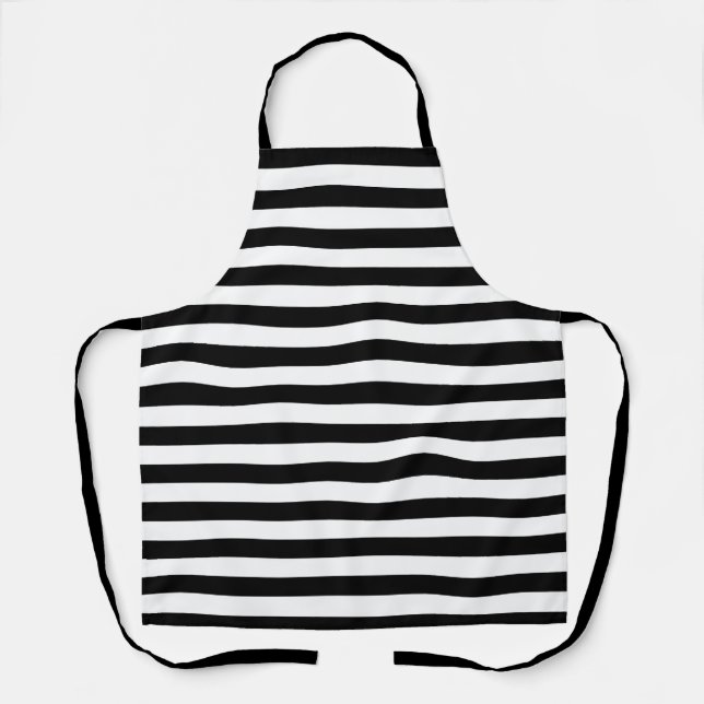 Tablier drapeau de Cornouailles rayures noir blanc motif d (Recto)