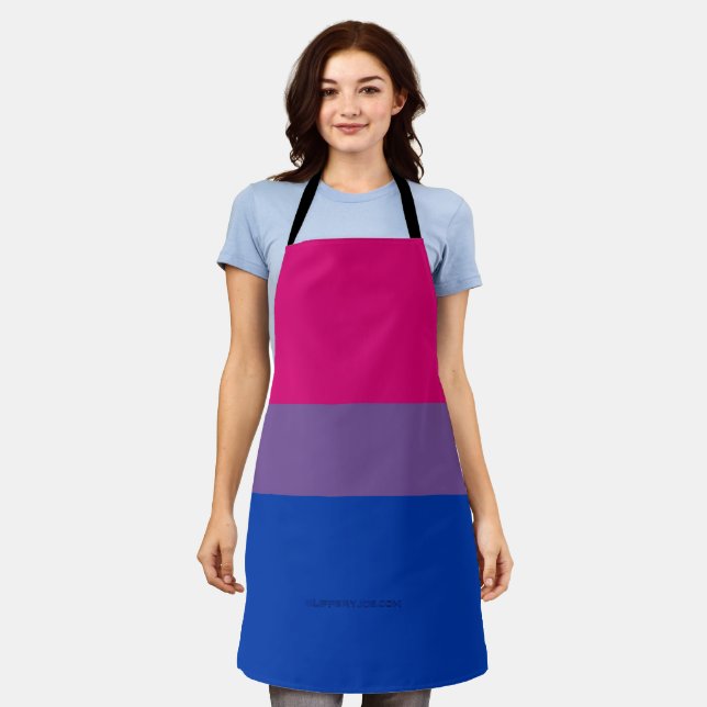 Tablier Drapeau de fierté bisexuelle de SlipperyJoe's coul (Porté)