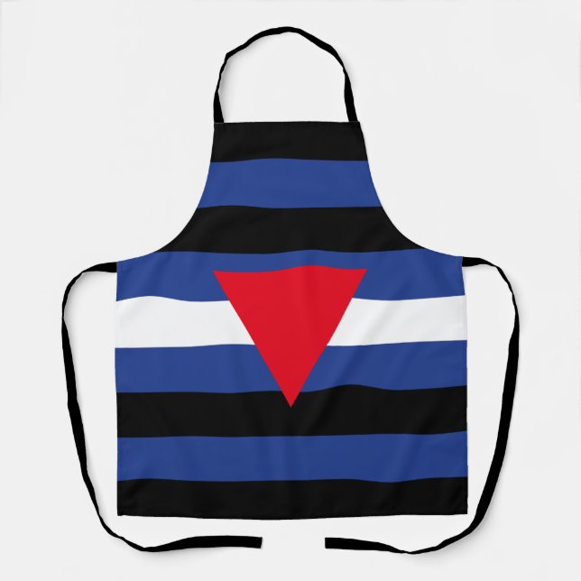 Tablier Drapeau de fierté cuir queer (Recto)