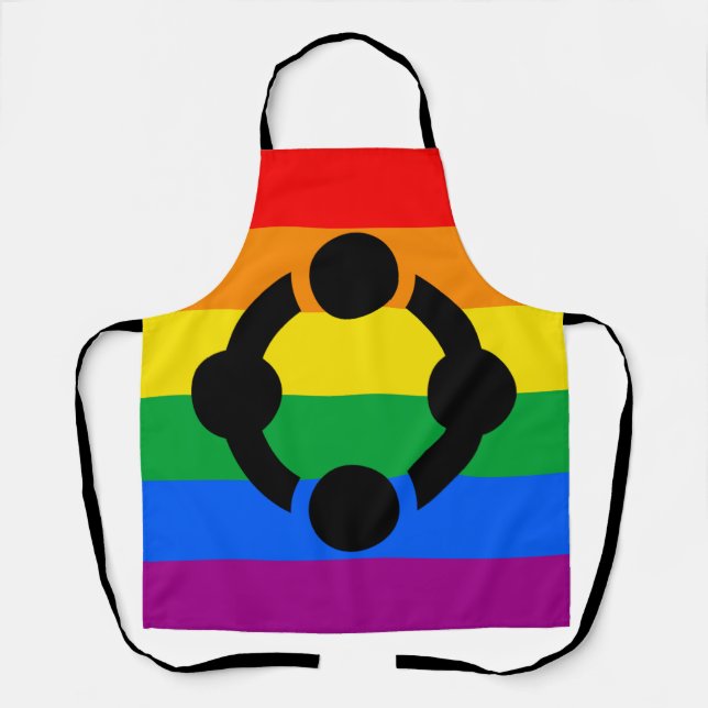 Tablier Drapeau de fierté de niche arc-en-ciel (Recto)