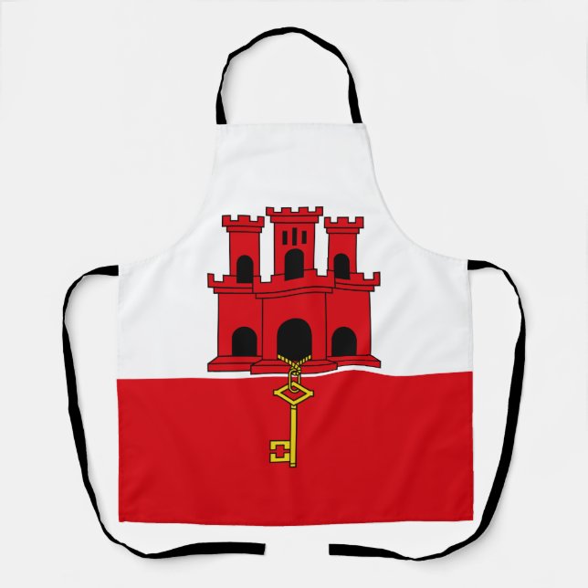 Tablier Drapeau de Gibraltar (Recto)