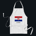 Tablier Drapeau de la Croatie<br><div class="desc">Le drapeau de la Croatie est l'un des symboles d'état de la Croatie. Il se compose de la taille trois égale, des rayures horizontales en couleurs rouge, du blanc et du bleu. Le drapeau combine les couleurs des drapeaux du royaume de la Croatie (rouge et blanche), du royaume de la...</div>
