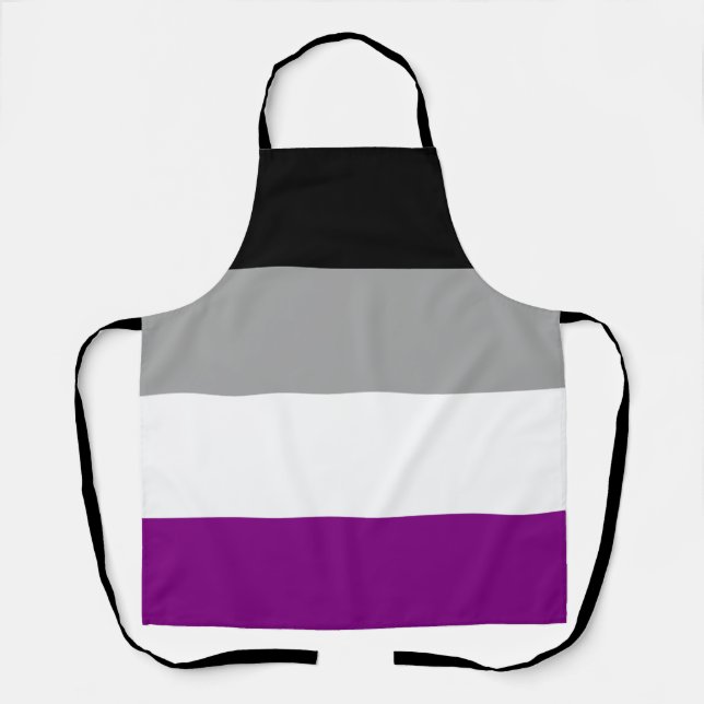 Tablier Drapeau de la fierté asexuelle (Recto)