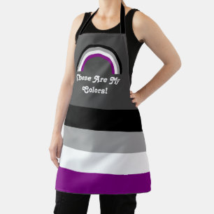 Tablier Drapeau de la fierté de l'as et arc-en-ciel avec
